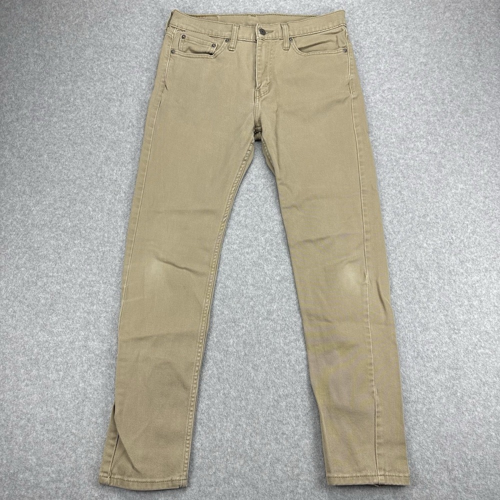 Levi's 510 Jeans Men's 32x34 Brown Twill Tencel Five Pocket Zip Fly Skinny Fit